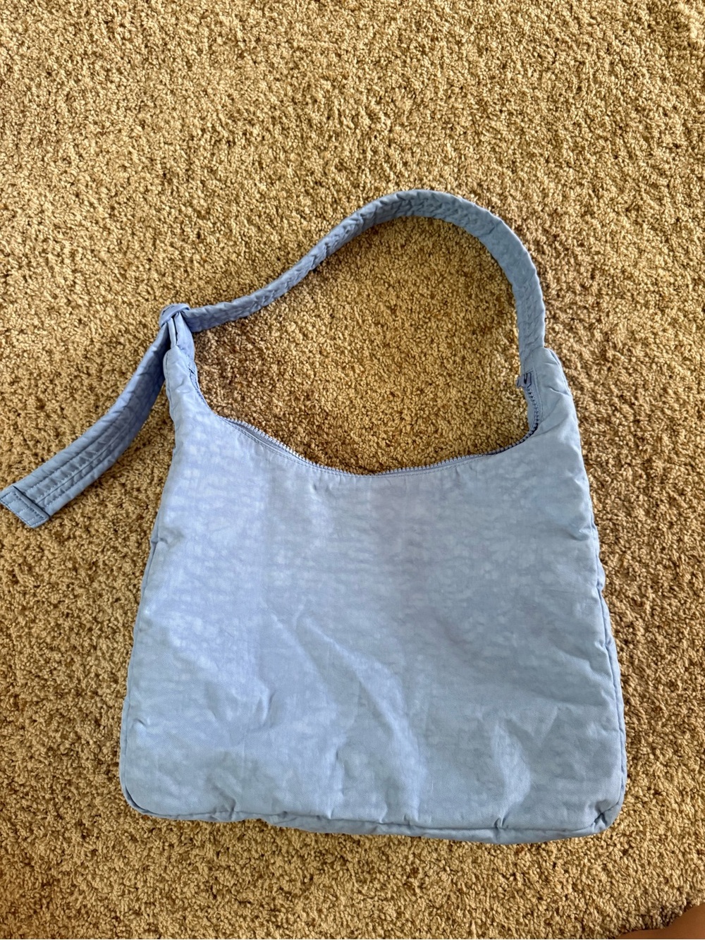 BAGGU Large Nylon Shoulder Bag | Powder Blue | NWOT | Lightweight Everyday Tote